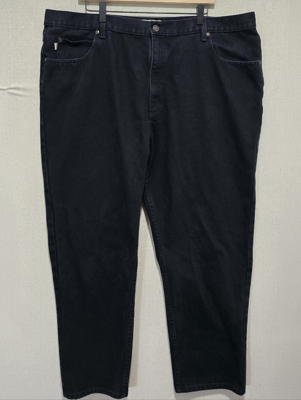 L.L.Bean Classic Fit Black Jeans Mens 44x30 Straight Leg 100% Cotton